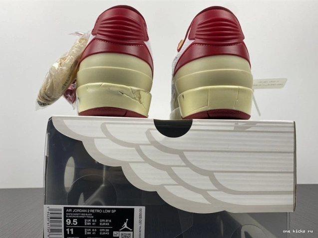 Rep Onekick Low DJ4375-106 Jordan White 2 SP Off-White Retro Red 0722